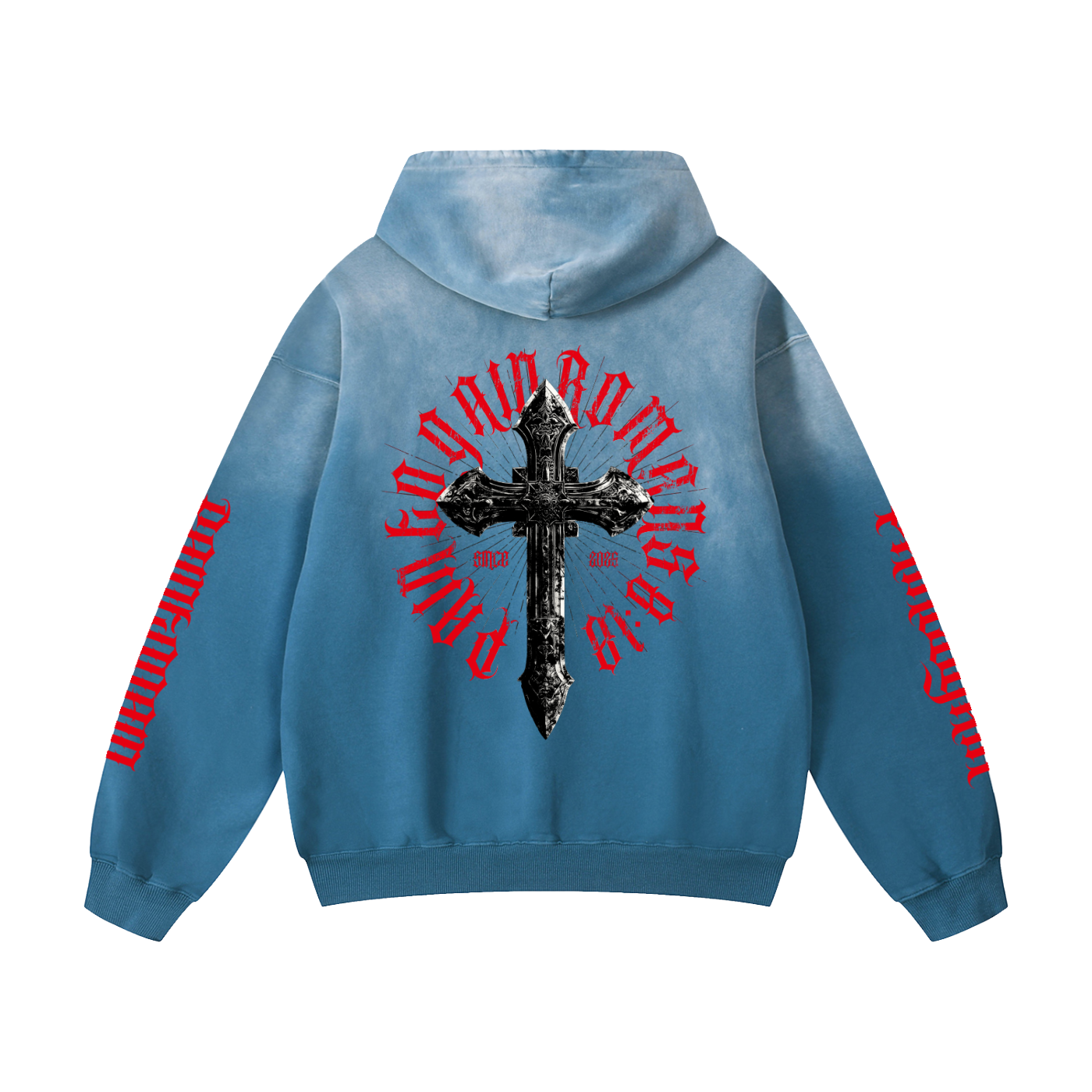 Heavyweight Sunfade Oversized Hoodie [PTG ROMANS 8:18]