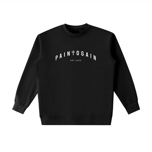 Black Heavyweight Crewneck [Pain To Gain]