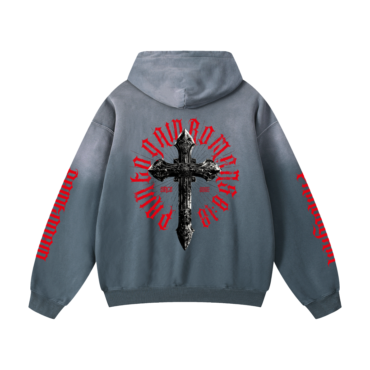 Heavyweight Sunfade Oversized Hoodie [PTG ROMANS 8:18]