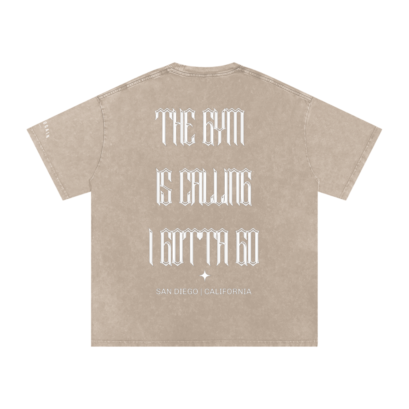 [The GYM Is Calling] Snow Washed Oversized Cotton T-Shirt