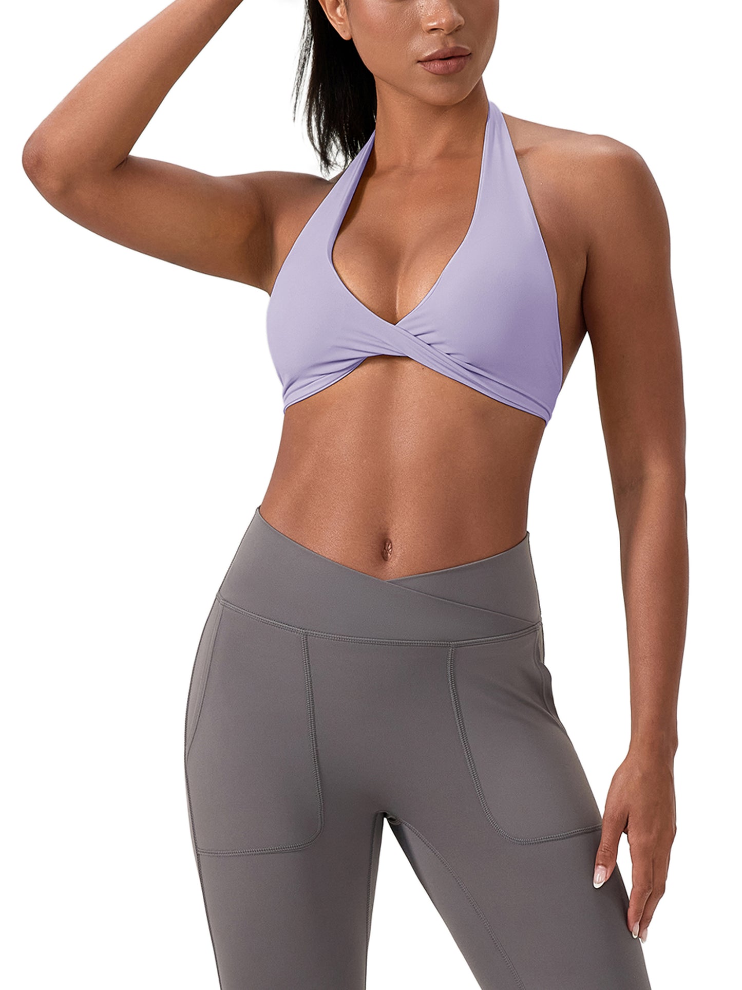 [PTG] Pleated Halter Sports Bra